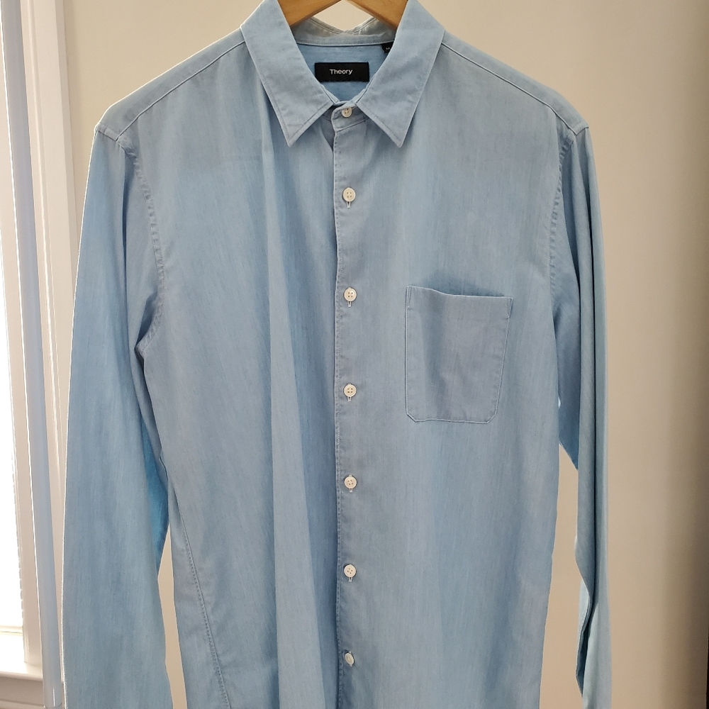 Theory chambray button-down shirt